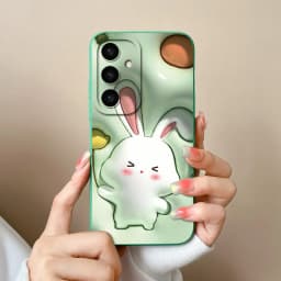 Cases For Samsung S25 Ultra S25Plus Cute Rabbit Cartoon Pattern Liquid Soft Silicone Premium Protection For Samsung S 25 Coques