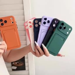 Luxury Soft Silicone Wallet Case Funda For iPhone 17 Air 16 15 14 11 13 12 Pro Max Plus Card Holder Slot Back Cover Protective
