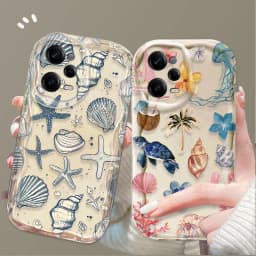 Clear Case For Xiaomi Redmi Note 14 13 12 12C 11 Pro Plus 5G 12S 11S 10S Redmi 14C 13C 12 4G A3 A3X Color Flower Marine Organism