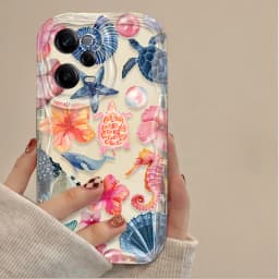 Clear Case For Xiaomi Redmi Note 14 13 12 12C 11 Pro Plus 5G 12S 11S 10S Redmi 14C 13C 12 4G A3 A3X Color Flower Marine Organism