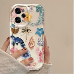 Clear Case For Xiaomi Redmi Note 14 13 12 12C 11 Pro Plus 5G 12S 11S 10S Redmi 14C 13C 12 4G A3 A3X Color Flower Marine Organism