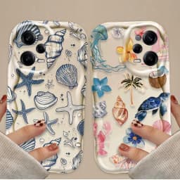 Clear Case For Xiaomi Redmi Note 14 13 12 12C 11 Pro Plus 5G 12S 11S 10S Redmi 14C 13C 12 4G A3 A3X Color Flower Marine Organism