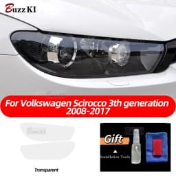 For Volkswagen Scirocco MK3 TDI R Line 2008-2017 Car Headlight Protective Film Front Light Transparent Smoked Black TPU Sticker