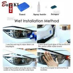 For Volkswagen Scirocco MK3 TDI R Line 2008-2017 Car Headlight Protective Film Front Light Transparent Smoked Black TPU Sticker