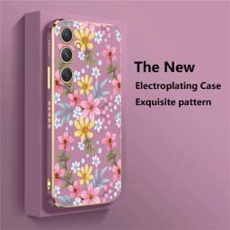 Phone Case For Samsung Galaxy A55 A54 A35 A25 A24 A53 A52 A34 A33 A32 A73 A72 Silicone Soft Flower Shockproof Back Cover Coque