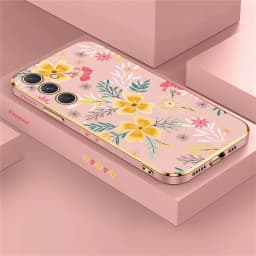Phone Case For Samsung Galaxy A55 A54 A35 A25 A24 A53 A52 A34 A33 A32 A73 A72 Silicone Soft Flower Shockproof Back Cover Coque