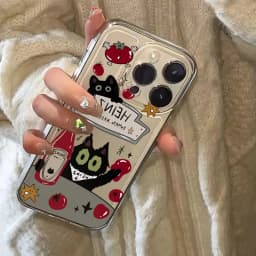 Tomato Sauce Black Cat Phone Case For Samsung Galaxy S26 S25 S24 S23 S22 Ultra S21 FE A16 A17 A15 A37 A35 A57 A55 A34 A54 Cover