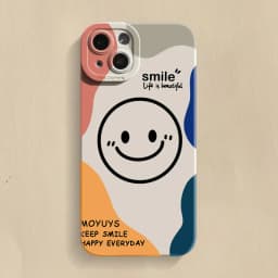 Cute Cartoon Smile Face Phone Case For Samsung Galaxy S26 S25 S24 S23 S22 Ultra Plus S21 FE A16 A33 A53 A34 A54 5G A35 A55 Cover