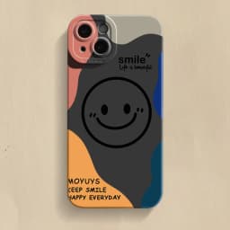 Cute Cartoon Smile Face Phone Case For Samsung Galaxy S26 S25 S24 S23 S22 Ultra Plus S21 FE A16 A33 A53 A34 A54 5G A35 A55 Cover