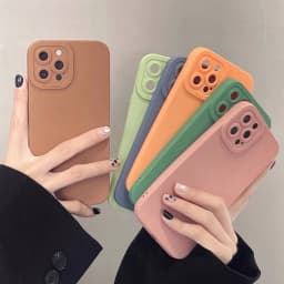 high-end Black Shockproof Silicone TPU Phone Case For Iphone 16 15 14 13 12 Pro 11 Pro Max X Xs XR 7 8 SE Men Protect Lens Cover