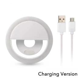 USB Rechargeable LED Selfie Ring Light with Phone Clip Photo Lamps Video Light Photography Ringlight for iPhone Samsung Xiaomi