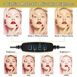 Universal Flexible Mobile Phone Holder with Selfie Ring Light Office Lazy Bracket Desk Lamp LED Light for Live Stream Fill Light
