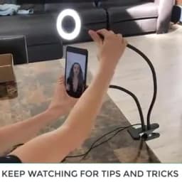 Universal Flexible Mobile Phone Holder with Selfie Ring Light Office Lazy Bracket Desk Lamp LED Light for Live Stream Fill Light