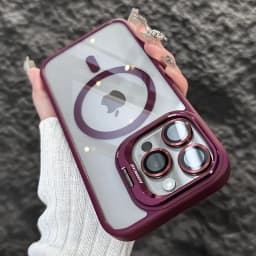Luxury Metal Ring Bracket High Transparent Shockproof Mobile Phone Case For iPhone 16 15 14 13 12 11 ProMax Lens protective film