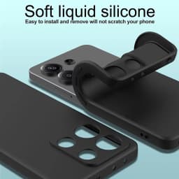 Ultra Thin Matte Soft Silicone Case For Xiaomi Redmi Note 13 12 Pro Plus Pro+ 12S 12C 13C 4G 5G Black Solid Color TPU Back Cover