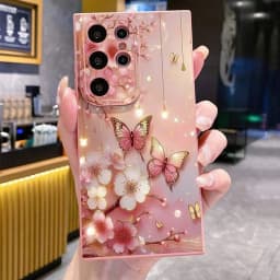 Butterfly Floral Design Phone Case for Samsung Galaxy A56 A16 A15 A35 A55 A34 A54 A33 A53 S26 S25 S23 Ultra S22 Plus S24FE Cover