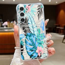 Flower Case For Samsung Galaxy A55 A35 A15 A54 5G A17 A16 A26 A36 A56 S25 Edge S20 FE S21 S22 S23 S26 S24 Ultra Card Slots Cover