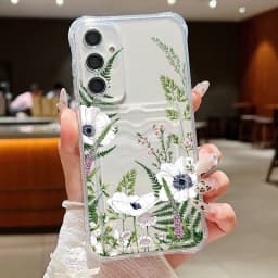 Flower Case For Samsung Galaxy A55 A35 A15 A54 5G A17 A16 A26 A36 A56 S25 Edge S20 FE S21 S22 S23 S26 S24 Ultra Card Slots Cover