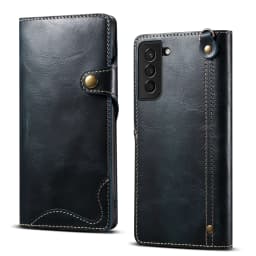 100% Real Leather Case For Samsung Galaxy S26 S25 24 23 Ultra S22 S21 S20 Plus Note 20 Ultra Card Bag Cowhide Wallet Soft Cover