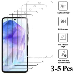 for Samsung A55 A56 S26 Tempered Glass Screen Protector Samsung Galaxy A55 A54 A14 A35 A34 A52 A52S A36 A15 A16 A25 S24 S25 S26
