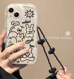 Flower Wrist Chain Phone Case For Samsung Galaxy A16 A06 A54 A55 A35 A24 A25 A15 A34 A31 A32 A51 A52 A71 S25 Ultra S24 FE Cover