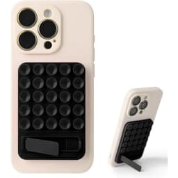 2 in 1 Silicone Suction Strong Adhesive Stand Phone Case for IPhone 15 14 13 12 16 Pro Max Plus Samsung S25 S24 Ultra Back Cover