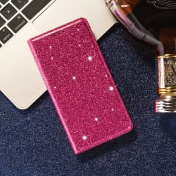 Glitter Wallet Flip Leather Case For Samsung Galaxy S25 Edge S24 FE S23 Plus S22 Ultra A05 A06 A07 A15 A16 A17 A26 A36 A55 A56
