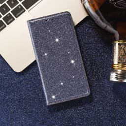 Glitter Wallet Flip Leather Case For Samsung Galaxy S25 Edge S24 FE S23 Plus S22 Ultra A05 A06 A07 A15 A16 A17 A26 A36 A55 A56
