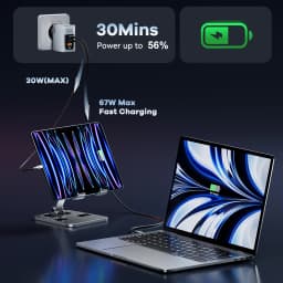 GaN USB Charger PD 100W Fast Charging Type C QC 4.0 3.0 For iPhone 14 13 Samsung Xiaomi Macbook Tablet Travel Charger Adapter