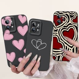 Love Heart Girly Phone Cover For Realme GT2 Pro Case Realme GT Neo2 GT2 GT Neo 3T Funda Soft Matte Silicone Lens Protection Capa