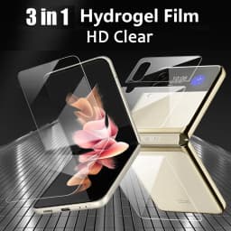 3 in 1 Front Back Matte Frosted Soft Hydrogel Film For Samsung Galaxy Z Flip 3 4 5 6 W23 W24 W25 Flip 5G Clear Screen Protector