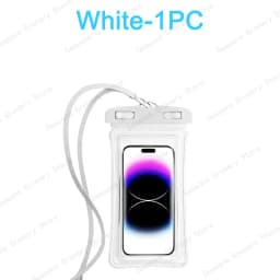 Transparent Waterproof Phone Pouch Under 7.2 Inches Touch Screen Swimming Rafting Waterproof Case with Lanyard Sealed Bag