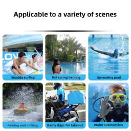 Transparent Waterproof Phone Pouch Under 7.2 Inches Touch Screen Swimming Rafting Waterproof Case with Lanyard Sealed Bag