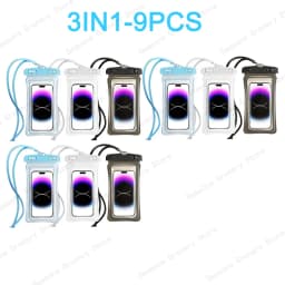 Transparent Waterproof Phone Pouch Under 7.2 Inches Touch Screen Swimming Rafting Waterproof Case with Lanyard Sealed Bag