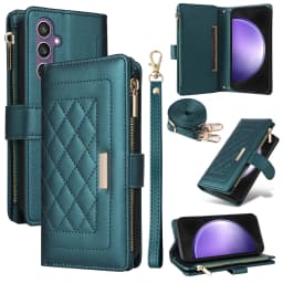 Crossbody Cards Solt Wallet Leather Zipper Bag Case For Samsung Galaxy S26 Ultra S25 S23 Plus A55 A15 A35 Book Lanyard Strap