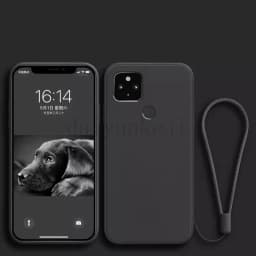 Liquid Silicone Cover For Google Pixel 5 4 3 Pixel 5A 4A 3A XL 4G 5G Phone Case Soft Protetive Cover with Lanyard Funda