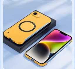 16E For Magsafe Magnetic Frameless Case for iPhone 17 16 E 16 Pro Max Hard Matte Wireless Charging Back Cover Shell
