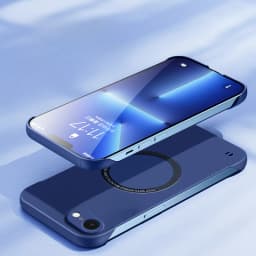 16E For Magsafe Magnetic Frameless Case for iPhone 17 16 E 16 Pro Max Hard Matte Wireless Charging Back Cover Shell