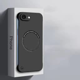 16E For Magsafe Magnetic Frameless Case for iPhone 17 16 E 16 Pro Max Hard Matte Wireless Charging Back Cover Shell
