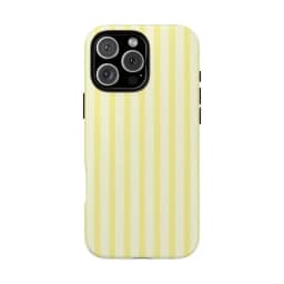 Butter Yellow Striped Phone Case Coquette Girly Summer IPhone 17 16 15 14 13 12 11 Pro Max Plus Mobile Phones Iphone 17 Cover