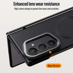 Magnetic Hinged Holder For Msgsafe Phone Case For Samsung Galaxy Z Fold 7 With Tempered Glass Wireless Charging Shockproof Cover