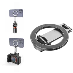 NEW Magnetic Cold Shoe Phone Holder Adapter with 1/4" Screw Magsafe Phone Tripod Mount for iPhone 16-12 DSLR Camera Monitor