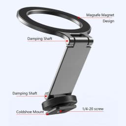 NEW Magnetic Cold Shoe Phone Holder Adapter with 1/4" Screw Magsafe Phone Tripod Mount for iPhone 16-12 DSLR Camera Monitor