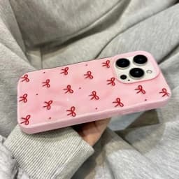 Red Bow Phone Case For IPhone 17 Air 16 15 14 13 12 11 Pro Max Girl Cover For IPhone 16 15 14 Plus 13 12 11 Case Funda Cover
