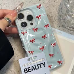 Red Bow Phone Case For IPhone 17 Air 16 15 14 13 12 11 Pro Max Girl Cover For IPhone 16 15 14 Plus 13 12 11 Case Funda Cover
