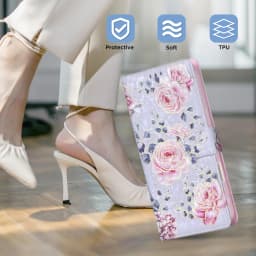 Wallet Floral Leather Phone Case For Samsung Galaxy S25 Edge S25 Ultra S25 Plus S25 S24 S23 S23 Fe S22 S21 S20 S10 E S9 Plus