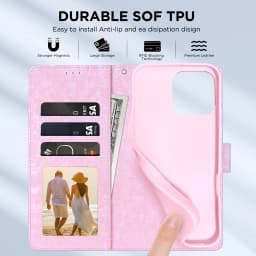 Wallet Floral Leather Phone Case For Samsung Galaxy S25 Edge S25 Ultra S25 Plus S25 S24 S23 S23 Fe S22 S21 S20 S10 E S9 Plus