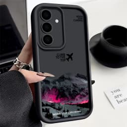 Dark Snow Mountain Case For Samsung Galaxy S25 S26 S24 Ultra S23 S22 S21 FE A17 A37 A57 A15 A16 A26 A35 A36 A54 A55 A56 5G Capa