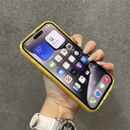 Bright Fluorscent Yellow Glitter Phone Case For iPhone 17 16 15 13 14 12 11 Pro Max 16e XS XR X 7 8 Plus SE Soft Silicone Cover