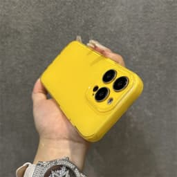 Bright Fluorscent Yellow Glitter Phone Case For iPhone 17 16 15 13 14 12 11 Pro Max 16e XS XR X 7 8 Plus SE Soft Silicone Cover